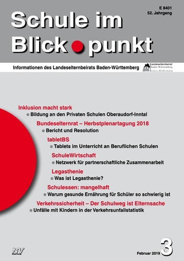 SiB, Schuljahr 2018/19, Nr 3, Februar 2019, Verkehrssicherheit für unsere Kinder