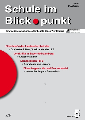 SiB, Schuljahr 2019/20, Nr 5, Mai 2020, Schulschließungen