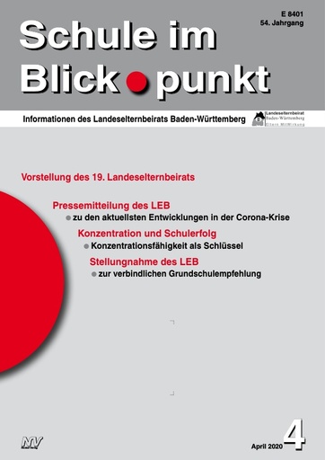 SiB, Schuljahr 2019/20, Nr 4, April 2020, Konzentration und Schulerfolg