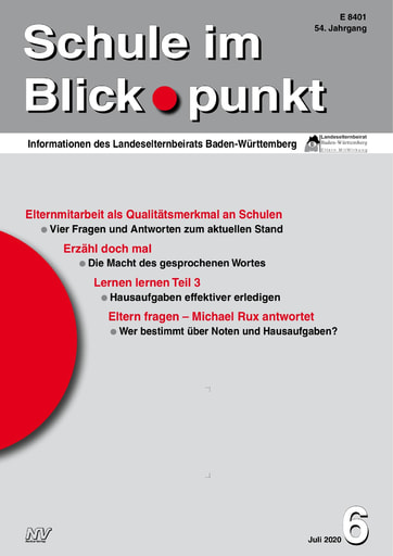 SiB, Schuljahr 2019/20, Nr 6, Juli 2020 - Hätten Sie es gewusst? Noten und Hausaufgaben