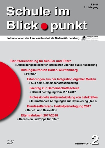 SiB, Schuljahr 2017/18, Nr 2, Dezember 2017 Was tun mit alten Elternakten