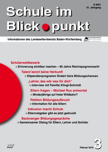 SiB, Schuljahr 2017/18, Nr 3, Februar 2018, Minderjährige auf freier Wildbahn?