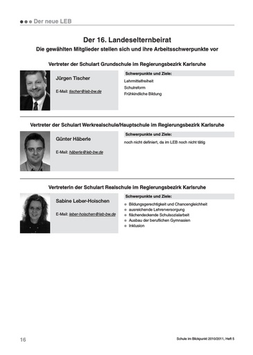 Die Mitglieder des 16. LEB