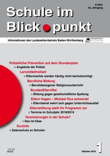 SiB, Schuljahr 2018/19, Nr 1, Oktober 2018, Programm Elternstiftung